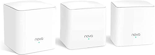 Tenda Nova MW5G Sistema WiFi Mesh, Dual Band AC1200 con Copertura Fino a 350 ㎡, 2 Porte Gigabit Ethernet, Soluzione WiFi Ideale per Casa Grandi con Muro Spesso, Confezione da 3 Pezzi
