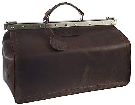Greenland Nature läkarväska doktorväsk Doc Case resväska natur/beige eller brun av finaste läder – presentset, Greenland-005, 48 x 26 x 28 cm