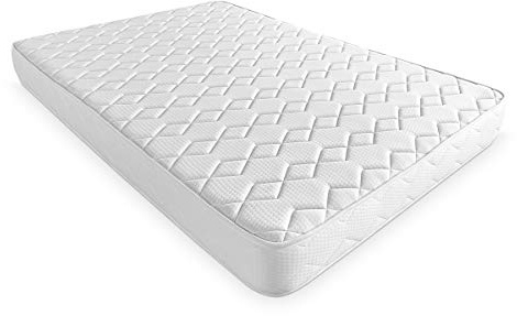 DUÉRMETE Online Colchón Viscoelástico Sena Reversible | Firme y Confortable | Firmeza Media-Alta | Cara Invierno/Verano, Blanco, 100x180