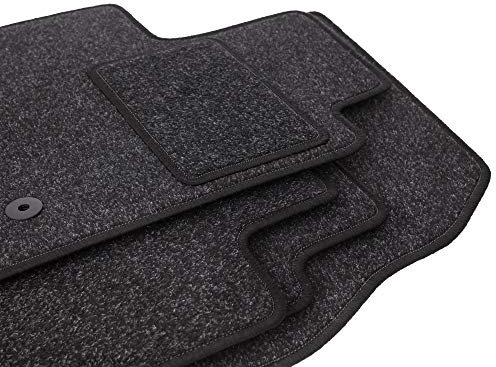 Wielganizator Automatte – Passend für Peugeot 508 I Limousine, Kombi, SW, RXH 2010-2018 – Velours – Autozubehör - Praktische Fußmatte Auto – 3-teilig - Anthrazit Schwarz-Grau Melange