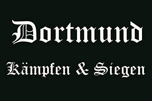 U24 Drapeau de Dortmund Combattions & victoires - Qualité supérieure - 150 x 250 cm