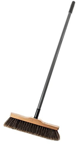SIDCO Zimmerbesen Rosshaar + Teleskopstiel geschlitzt Besen Rosshaarbesen gespalten