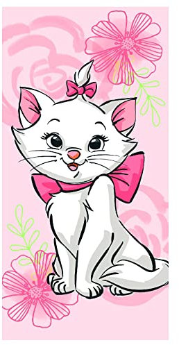 Jerry Fabrics Disney Aristocats Marie Duschtuch Badetuch Strandtuch 70 x 140cm