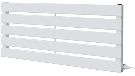 King White Electric Horizontal Radiator 360mm (h) x 850mm (w) - 500w Single Heat Element (Pre-Filled)