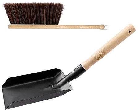 Ksrnsne Conjunto de de carbón y cepillo de chimenea, y cepillo de chimenea, conjunto de almacenamiento de chimenea, conjunto de herramientas de chimenea, herramientas de chimenea