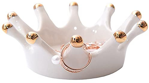 Keramik Schmuckschale,Krone Schmucktablett,Schlüsselablage,Dekoschale,Schmuckteller,Kleiner Ringhalter,Schmuckstück Tablett,Auffangschale,Ring Dish,Schlüssel Ablageschale