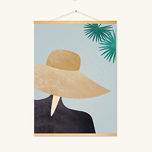Posterleiste Holz Magnetische Poster Aufhänger Rahmen, Dekorative Malerei, Poster Aufhänger Für Fotos, Bilder, Drucke, Karten, Scrolls Und Leinwand Kunstwerk (Color : A, Size : 40X60CM)