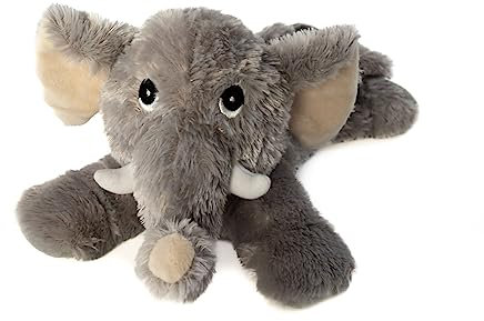 Habibi Plush Classic – 1872 Elefante gris – Peluche térmico con relleno de granos de mijo para calentar en microondas o horno