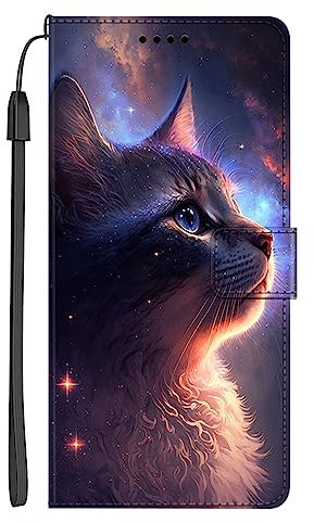 EuoDuo Kompatibel mit Xiaomi Redmi Note 11 Pro 5G Hülle zum Klappen PU Leder Handyhülle Handytasche mit Tier Motiv Magnet Kartenfach Tasche Flip Cover Etui Schutzhülle - Kätzchen