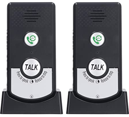 Long Range Wireless Intercom Doorbell System, 2 Way Voice Intercom Unit, Waterproof, LED Indicator, Rechargeable Battery, ABS Material, H8 Model