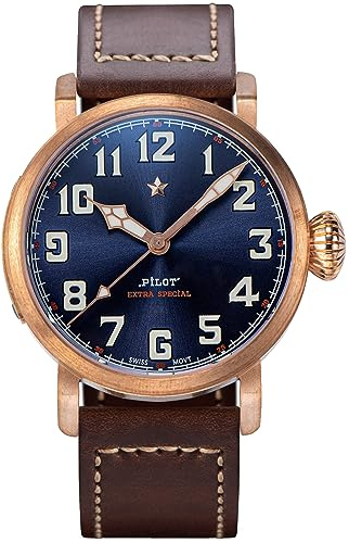 42MM Pilot Master NH35A Uhrwerk Saphirglas Herren Armbanduhr Seagull 1963 S408.03, bronze, 42mm