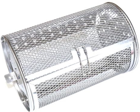 FONDOTIN Asador De Cesta Para Asar Verduras y Brochetas Cesta Para Horno De Cocina Para Asar Parrilla Giratoria y Preparar Snacks Nueces y Castañas