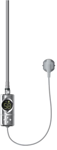 ML-Design Heizstab 300W Chrom mit Thermostat und LCD Bildschirm, Elektronischer Temperaturregler und Timing-Funktion, Heizpatrone Heizelemente für Badheizkörper Heizungen, Elektroheizstab mit Stecker