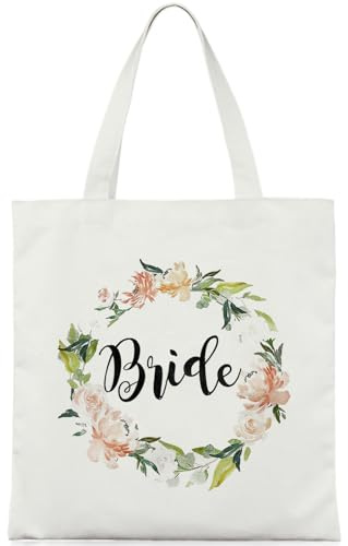 AffeGifts Tela Tote Bag Bride Bianca Matrimonio Regalo Amiche Della Sposa