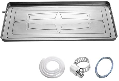DJJYCTNM Stainless Steel Condensate Drain Pan Air Conditioner Drip Tray, Drain Pan for AC Unit, No Leak HVAC Drip Drain, for Split Units Heat Pump Systems (Color : 3-5P, Size : 300cm Hose)