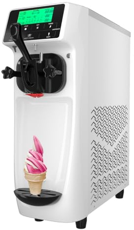 GSE Eiscrememaschine 1200W - 18L Softeis pro Stunde softeis maschine für zuhause, 6L Edelstahlbehälter mit Kühlfunktion, 1.2L Einmalausstoß - Für zu Hause, Restaurant und Gastronomie