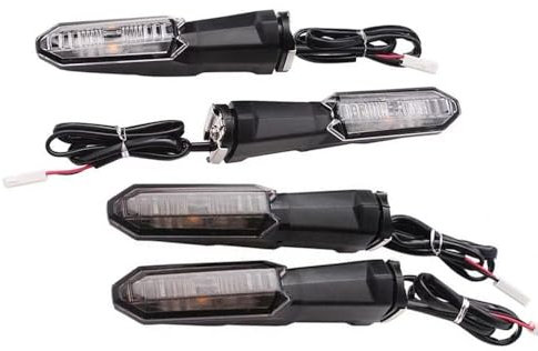 BLacOh Blinker Motorrad Motorrad-LED-Blinker-Kontrollleuchten, Blinker vorne und hinten, Motorrad-Blinkleuchten Motorrad Blinker(Color:2pcs smoke)
