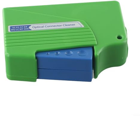Hasaller Glasfaser-Reiniger-Box, Kassettenband, Glasfaserverbinderreiniger mit alkoholfreiem Mikrofaser-Gürtel für FC/SC/LC/MU/D4/DIN-Stecker (Reinigungsbox)
