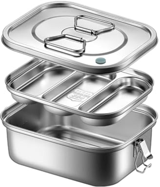 Diyeeni de Acero Inoxidable 304 Hermética Aislada Gran Capacidad con Tapa para Adultos