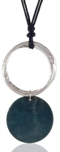 Halskette Ketten Schmuck Herren Frauen Anhänger Necklace Multi Farben Vintage Lange Halskette Frauen Mit Holz Anhänger Halsketten & Anhänger Schmuck Collares Mujer Colar Colliers Blau