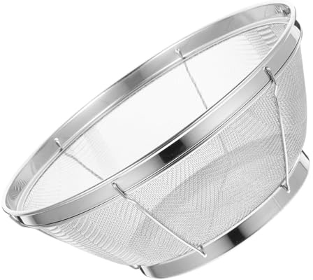 CONGARTENO Fine Mesh Strainer Large Rice Strainer Household Drain Container Stainless Steel