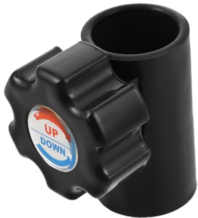 Milisten Embout Parapluie Bouton de Tube de Parasol en Plastique Noir, Réglage Facile, pour Parasol de Terrasse 38/34mm, Usage Extérieur