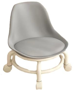 UUE Rollhocker Niedrig,hocker mit Rückenlehne,Hocker mit Rollen,Ergonomischer Hocker,Drehhocker Geeignet für Zuhause,Büro,Geschäft,Garage,Fitness und Sp (Grau)