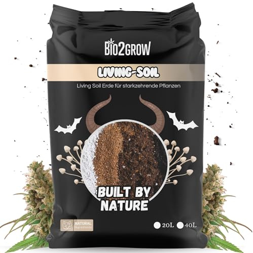 Bio2Grow Living Soil 20 Liter - Handgemachte lebende Erde Indoor & Outdoor Blumenerde für Pflanzen Leichte Mischung Gemüse Anbau