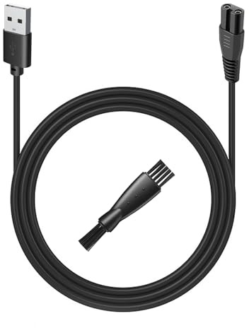 uijino SHPAVVER Beard Trimmer Charger for Shpavver All-in-one Grooming Kit GK-1800, Electric Beard Trimmer for Men, 3.3ft Power Cord, 1 Cleaning Brush