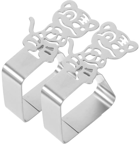 HEALEEP 2piezas Sujetamanteles Inoxidable Pinzas De para Mesa Diseño Elegante y Resistente
