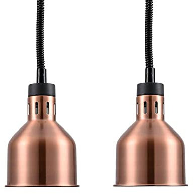Chauffe-Plats Professionnel, Lampe chauffante rétractable 280 W, Lustre télescopique Industriel rétro en métal pour Buffet de Cuisine, Garde Les Plats et Les Aliments au Chaud