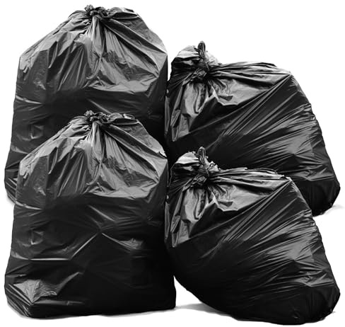 200 Heavy Duty Strong Large Black Bin Bags Refuse Sacks | Perfect For Everyday Use Home, Office, Kitchen & Restaurant 45x72x97cm