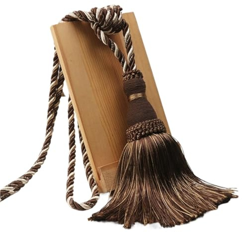 Cordoncino per Tende con Nappe 1Pc Nappa Tieback for Tenda Poliestere Singola Sfera Titolare Della Tenda Cravatta Complementi Arredo Casa Fatti A Mano Nappe E Frange Tenda Fibbia Corda(Color 1)