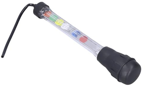 Alomejor Probador de Anticongelante para Automóvil, Tubo de Vidrio Transparente, Medidor de Densidad Preciso y Análisis de Temperatura para Refrigerante Automotriz, Uso Universal
