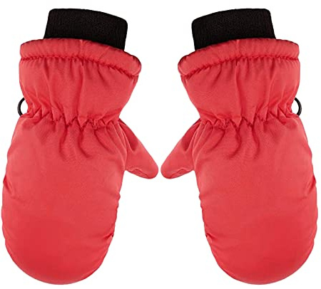 Générique de Ski Enfants Enfant Garçons Filles de Ski Fille Garçon Chaud Hiver Sous Thermique Coupe Vent Respirant Snowboard pour Vélo Équitation Patinage Rouges Enfant En Âge En Âge (Red, One Size)