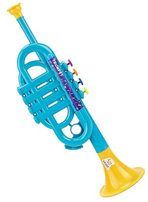 Tromba musicale, strumento musicale, strumenti educativi realistici, giocattoli per l'apprendimento di Capodanno, 34,8 cm, tromba per bambini che viaggiano per Capodanno