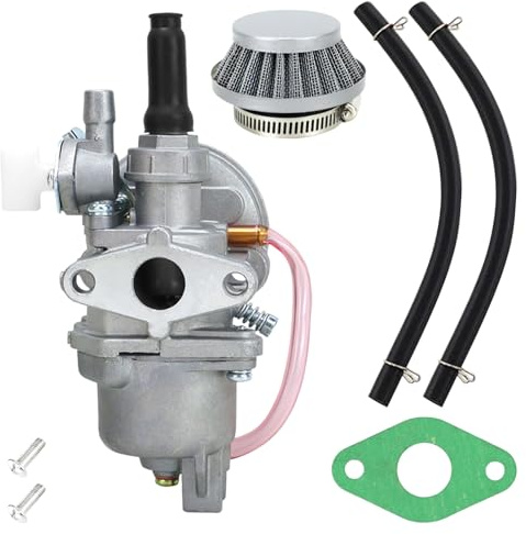 49cc Vergaser Satz 13mm mit Luftfilter & Benzinfilter für 2-Takt 47cc 49cc Mini Motorrad, Pocket Bike, Mini Dirtbike, ATV, Quad, Go-Kart, Buggy Kinder