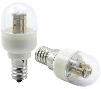 Kylskåpslampa E17 LED T25-lampa, 12V-24V, IP65 Vattentät | 360° stråle, AC DC lågspänning for kyl, skåp och industriell belysning (10-pack)(White,24V)