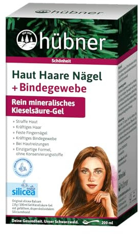 Hübner® Haut Haare Nägel + Bindegewebe - Silicea Balsam 200 ml | Natürliches Silicium-Gel | Straffung & Pflege