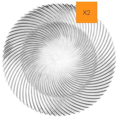 Nachtmann Spiegelau Lot de 2 Assiettes de présentation, Verre en Cristal, Samba, Taille : 32 cm, 008993–0