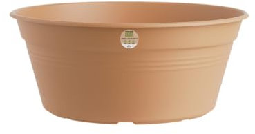 Elho Green Basics Bowl 27 - Vaso per Esterno - Ø 27.0 x H 11.4 cm - Marrone/Mild Terra