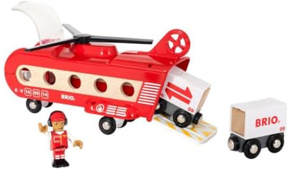 BRIO 33886 Transporthelikopter | Cargo Helicopter 8 delar. Leksakstågtillbehör. För barn från 3 år. För små piloter.