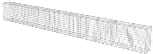 Tidyard Grandi Dimensioni Gabbione Metallico in Acciaio Zincato 900 x 50 x 100 cm