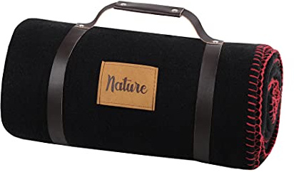Stof Fleecedecke Dawson – Schwarz – Größe 130 x 150 cm – große weiche und warme Decke für Sofa oder Schlafzimmer – Bettüberwurf – ideal für Haus und Picknick