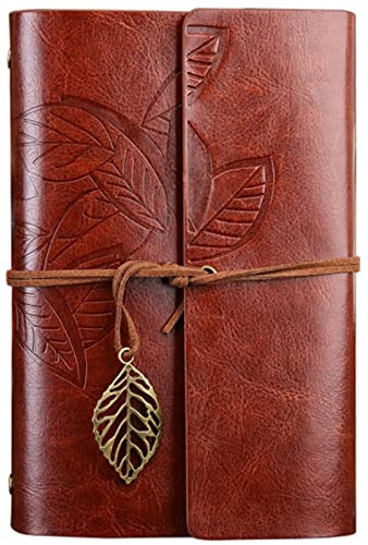 Photo Album for DIY Retro Leather Photo Book Fotoalben Scrapbook DIY Guest Book Scrapbook Album Klassischer Notizblock Ringbuch Vintage Fotobuch Braun mit Anhängern Antikes (1 Stück)