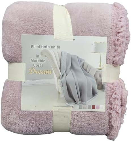 Lingerie Shop Plaid Coperta Di Pile Misura 155x200 cm Vari Colori e Fasntasie, Plaid Pile Coperta Morbidissima e Calda Letto Una Piazza e Mezzo (Fantasia 2)