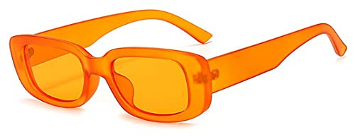 Dollger Rectangle Sunglasses for Women Men Retro Chunky Y2K Sunglasses Rectangular 90s 00s sunglasses