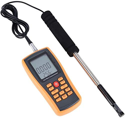 Digital Anemometer LCD Portable Digital Hot Wire Wind Speed Temperature Gauge Anemometer With Manual And Sensor
