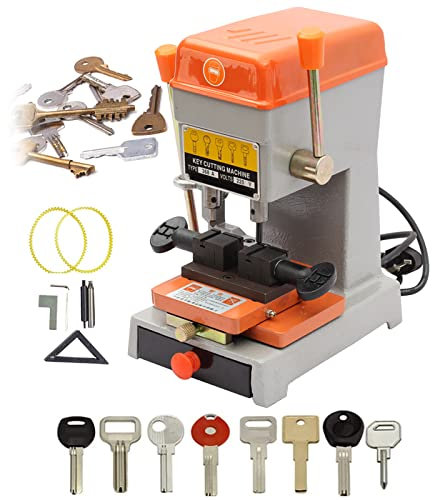 BEESOM Professional Key Cutting Machine, Electric Key Distribution Machine, Locksmith Equipment Universal Key Copy Tool Duplicating Cutting Machine For Door and Car Lock Key,220V