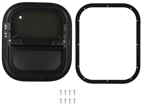 Aramox Schiebefenster 440x390mm für Wohnmobil, Getöntes Glas | Wohnmobil Fenster, Schiebefenster, 440x390 mm, Getöntes, gehärtetes Glas, Wasserdicht, Ideal für Wohnmobile und Anhänger